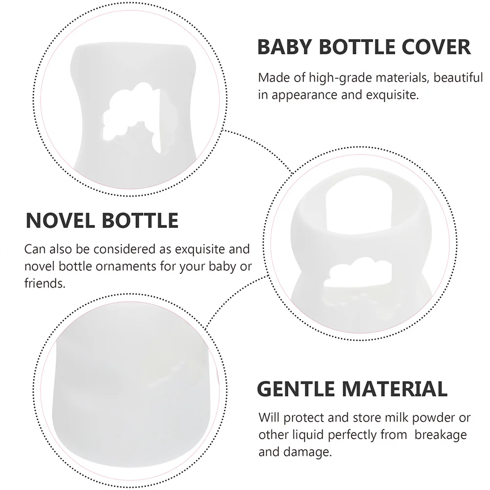 

2 Pcs Milk Anti-fall Cover Baby Bottle Protective Sleeves to Feed Protector White Insulation Child