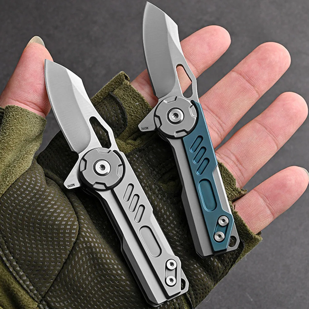 

Mini Keychain Folding Utility Knife Stainless Steel Self-Defense Cutter Outdoor Survival Camping Portable Gadget Pocketknives