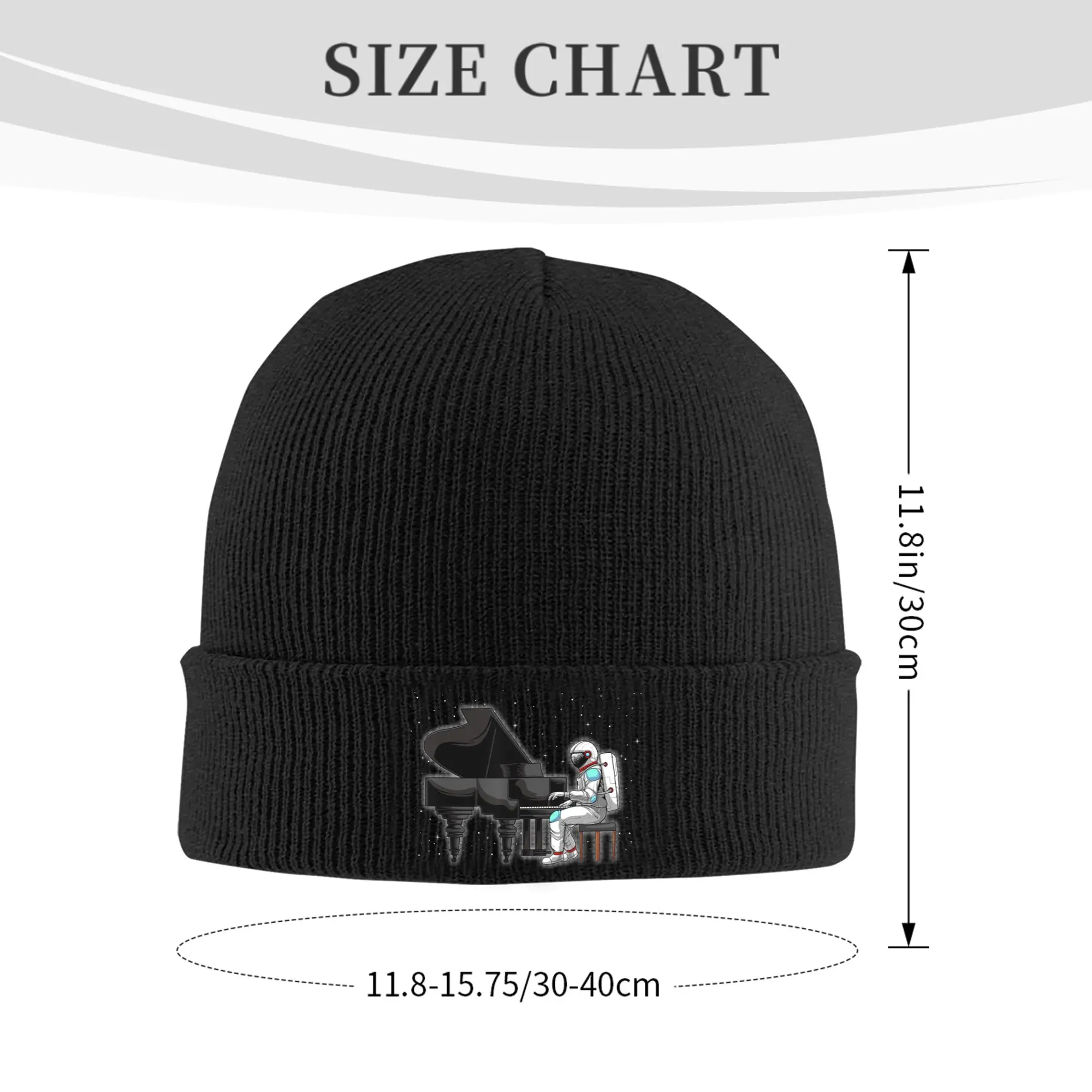Cool Piano Art For Men Women Keyboard Piano Player Beanie Hats  Bonnet Hats Female Male Knitted Hat Autumn Pattern Warm Caps