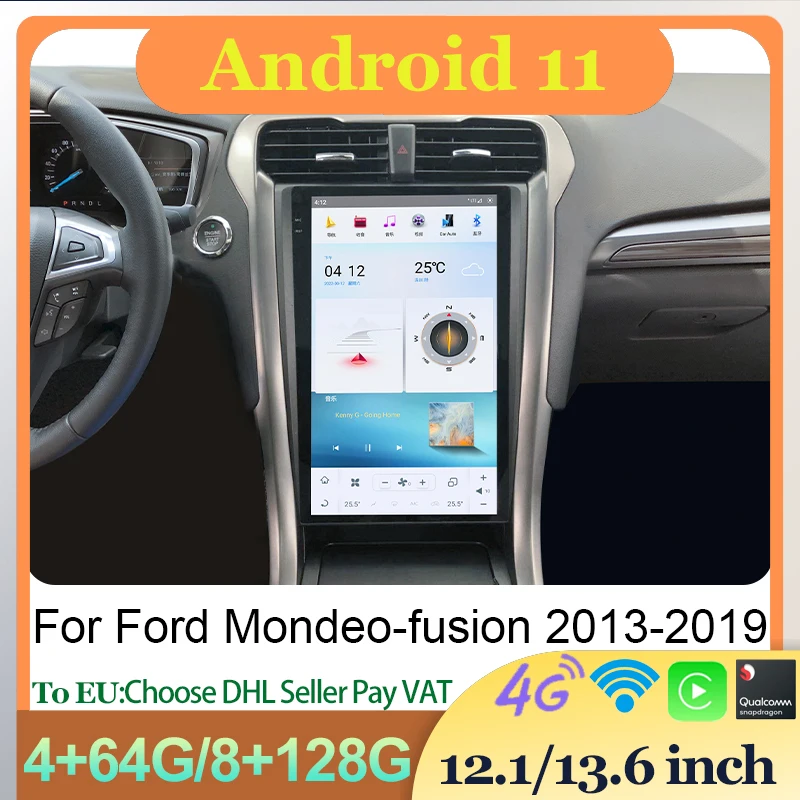 

LCD Head Unit Android Auto Car Radio Central Multimidia Video Player Wireless Carplay For Ford Mondeo 2013-2019