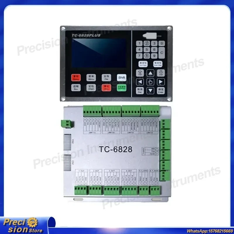 For  TC-6828 PLUS CNC Controller DC 24V 8 Axis Aluminum Numerical Control Cutter Controller for Plasma Cutting Machine