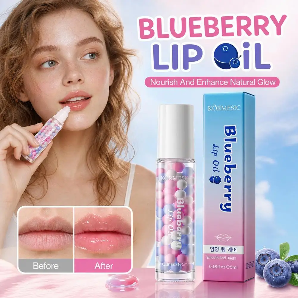 Crystal Rolling Ball Lip Oil Moisturizing Hydrating Lip Care Tint Long Lasting Nourishing Plumper Balm