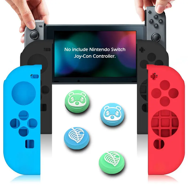 Soft Silicone Case For Nintendo Switch Oled Joycon Controller Protective Cover Gamepad Joystick Thumb Stick Grip Cap Protector