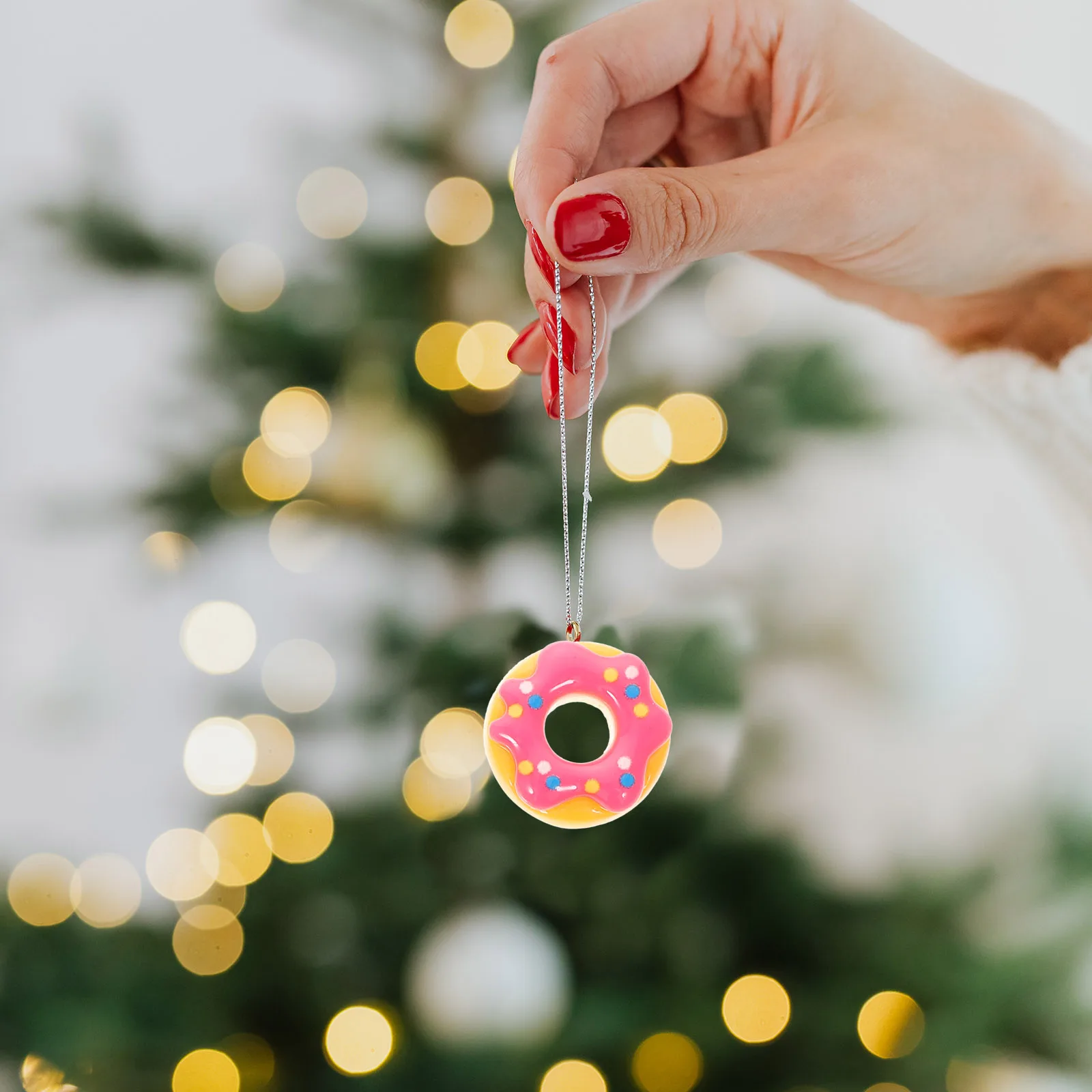 

24pcs Simulation Doughnut Charms Diy Crafts Making Jewelry Accessories Pendant For Earrings Bracelet Necklace Keychain Supplies