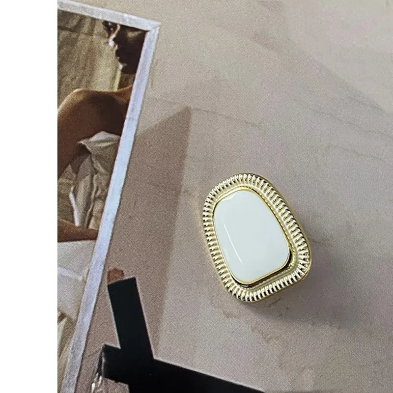 10PCS/Lot Square Oil Metal Buttons Shanked Coat Buckle Sewing Simple Accessories Decorative Buttons