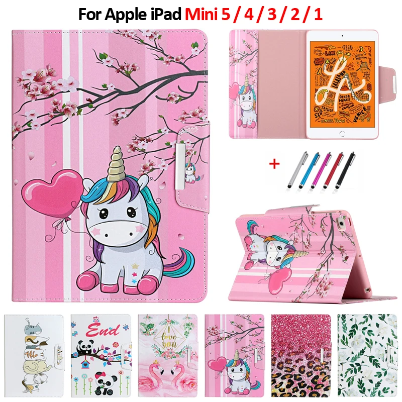 Coque For iPad Mini 5 Case Cute Unicorn Panda Cat Tablet Cover For Funda iPad Mini 5 4 3 2 1 Case For iPad Mini Cover 7.9 inch