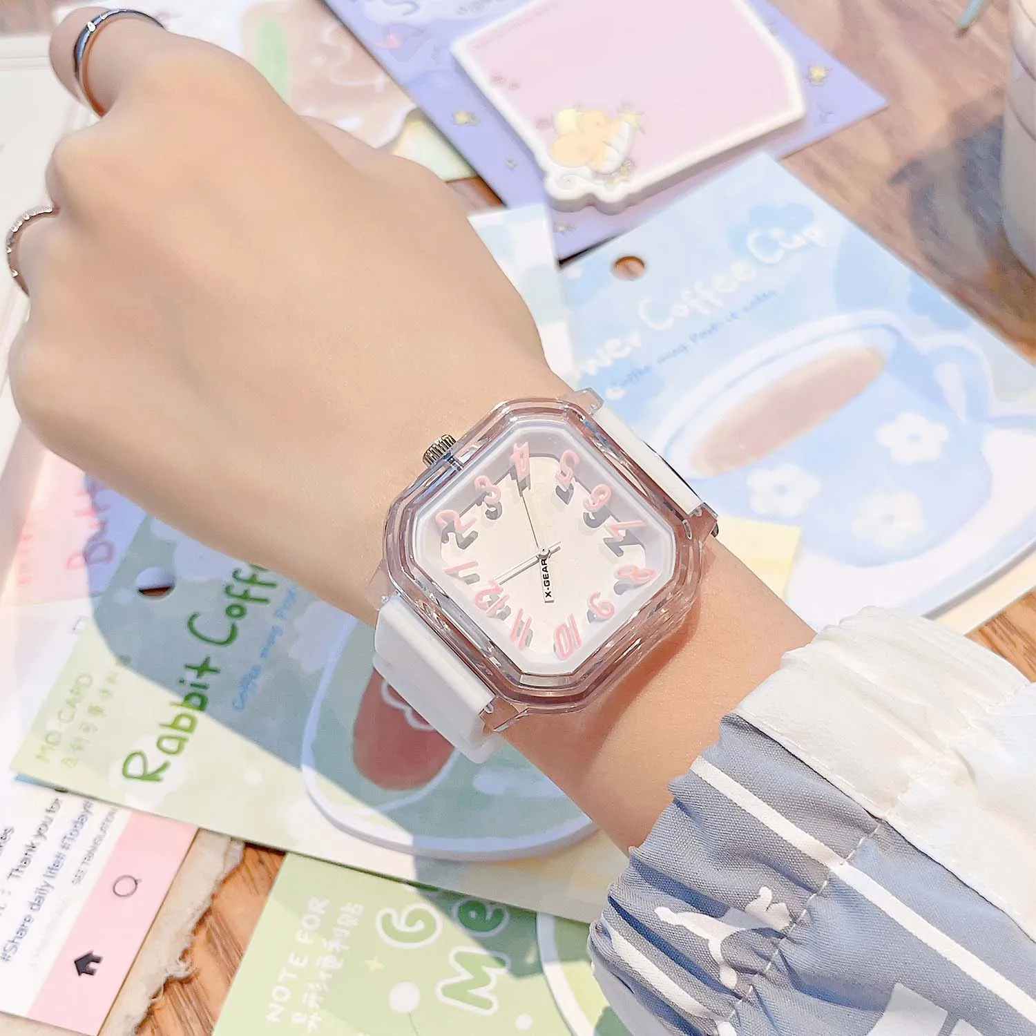 X-GEAR watch for female students high school junior high school high school high looks American silicone watch dopamine water