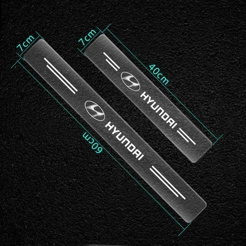 Stiker Pelindung Ambang Batas Mobil Stiker Pelindung Goresan untuk Hyundai Tucson Solaris I30 Creta Ix35 I40 Veloster Santafe