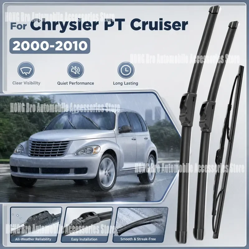 For Chrysler PT Cruiser 2000-2010 Front Rear Windshield Wiper Blades Set Kit 21 20 16 Inch Auto Car Window Washer Replacement