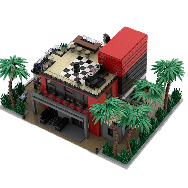 4119PCS Cityร้อนขายStreet View Moc Modular Modern Custom HouseอาคารDIYสร้างสรรค์ไอเดียChildrenToyของขวัญวันเกิดบล็อก