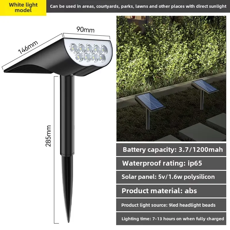 9 LED Solar Garden Spotlights  - đánh giá và giá Outdoor Lighting Spotlight