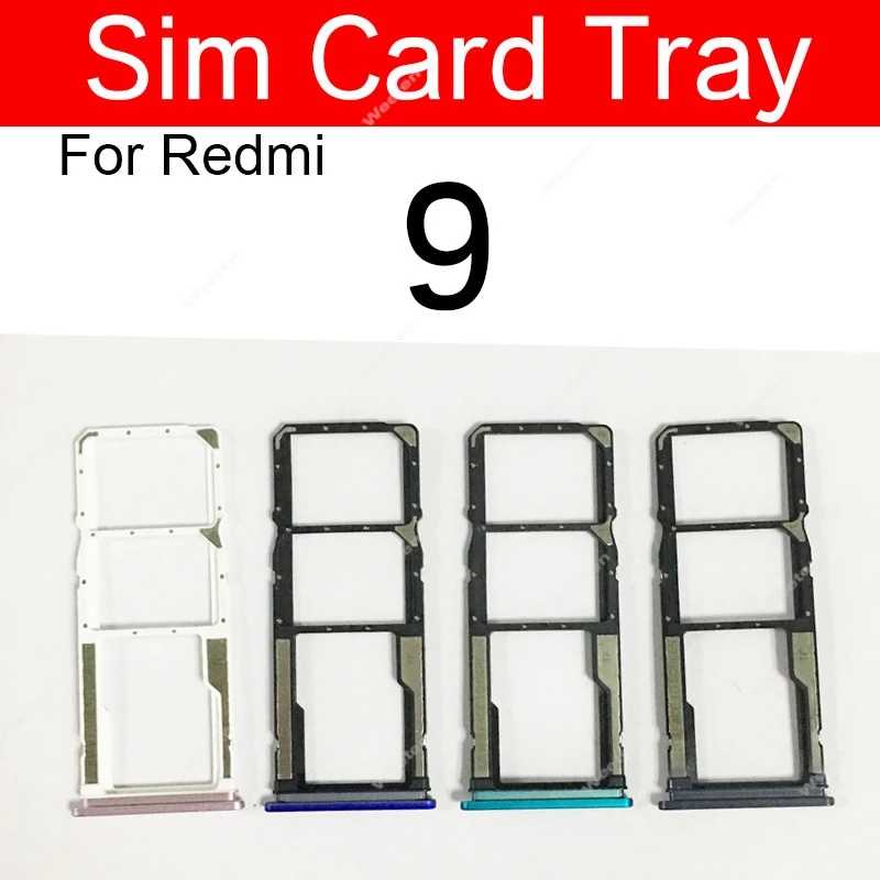 Bandeja de tarjeta Sim para Xiaomi Redmi 9, 9A, 9C, 9T, ranura para tarjeta SIM, soporte para lector de tarjetas Sim para Redmi RedRice 9, 9a, 9c,