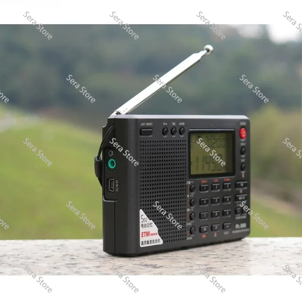 PL-380 Full Band Radio Digital Demodulation Stereo PLL Portable Radio FM /LW/SW/MW DSP Receiver Radio AM BB