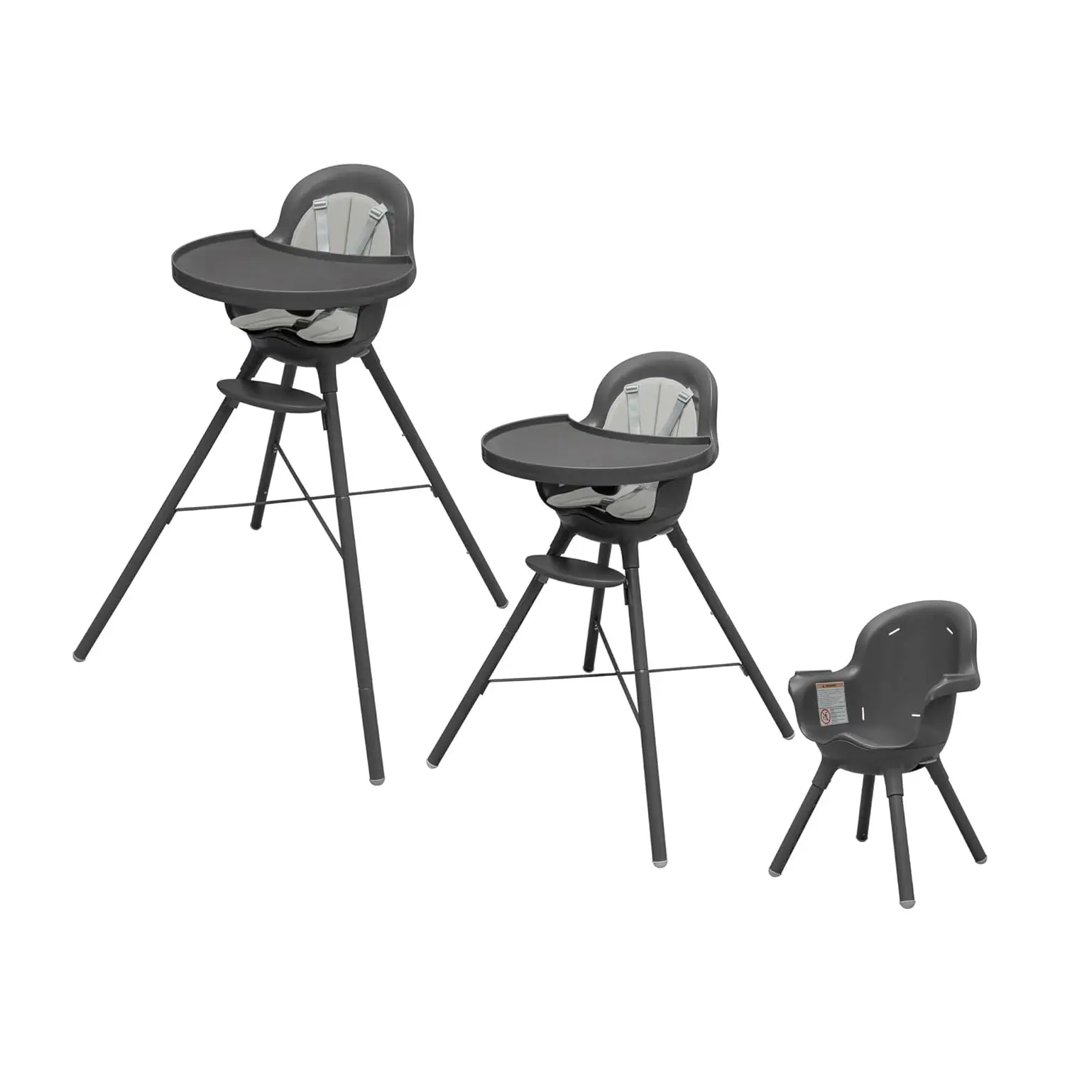 Adjustable Convertible High Chair in Gray