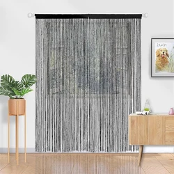 Multi-Colored Straight-Line Curtains for Living Room Wedding Decoration, Silk Thread Curtains Suitable for Home Door Curtain Decoration, Tassel Curtains