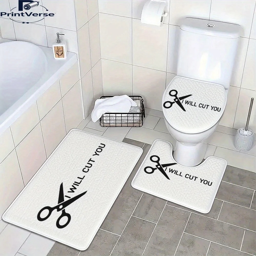 

Грайливый дизайн. Набор нескользящих декоративных ковриков из трех частей. Подходит для ванных комнат, прачечных и украшений дома.