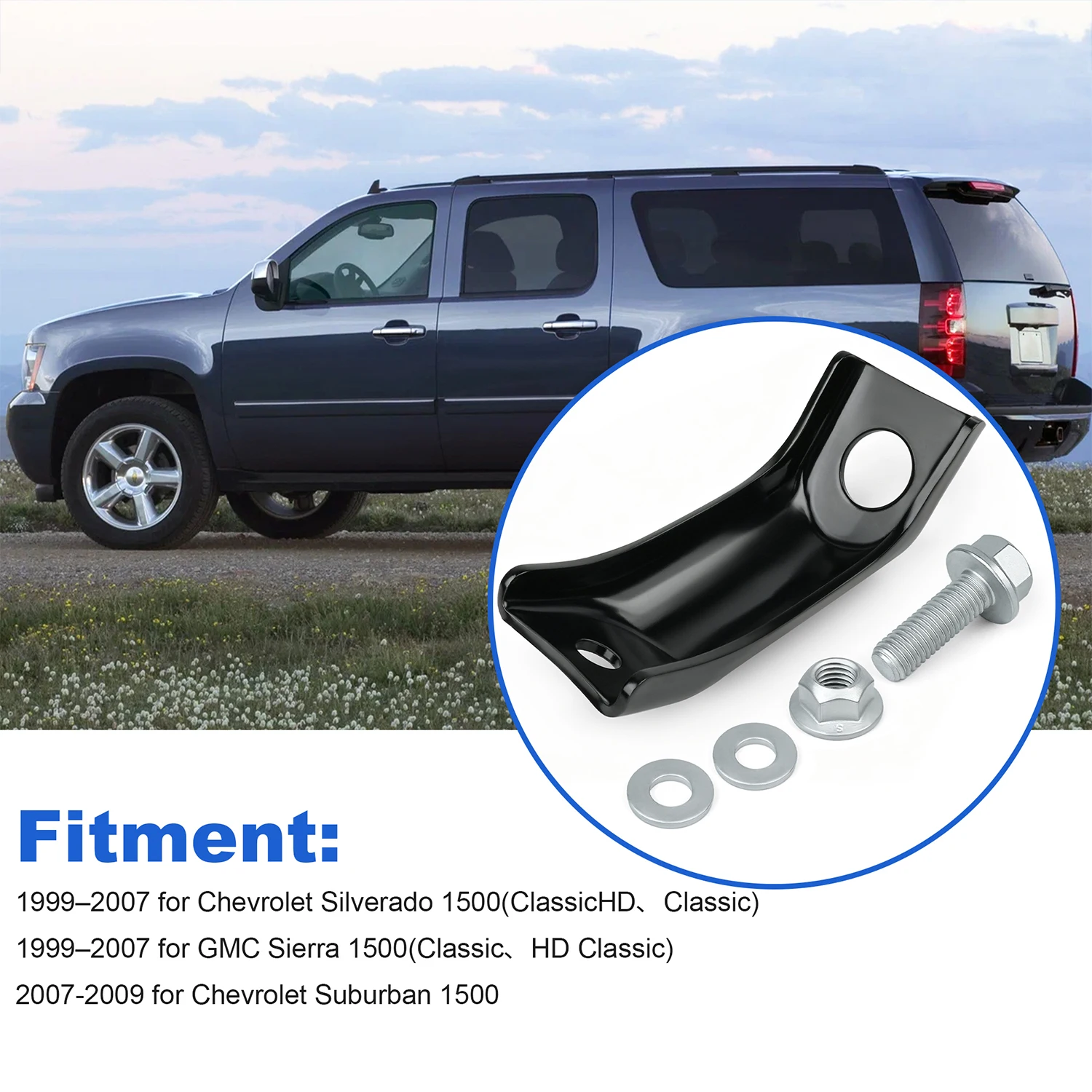 Immagine 6: Rinforzo gancio posteriore molla posteriore 12474022 per Chevy Silverado 1500 1999-2007