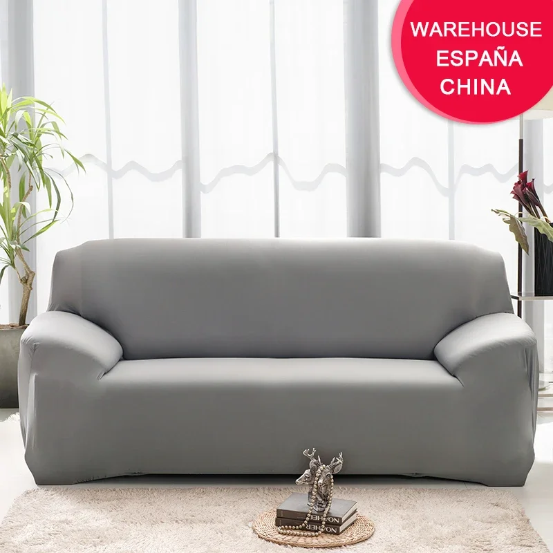 Elastic Plain Solid Sofa Cover Stretch All-inclusive Couch Cover for Living Room, ArmChair Cover