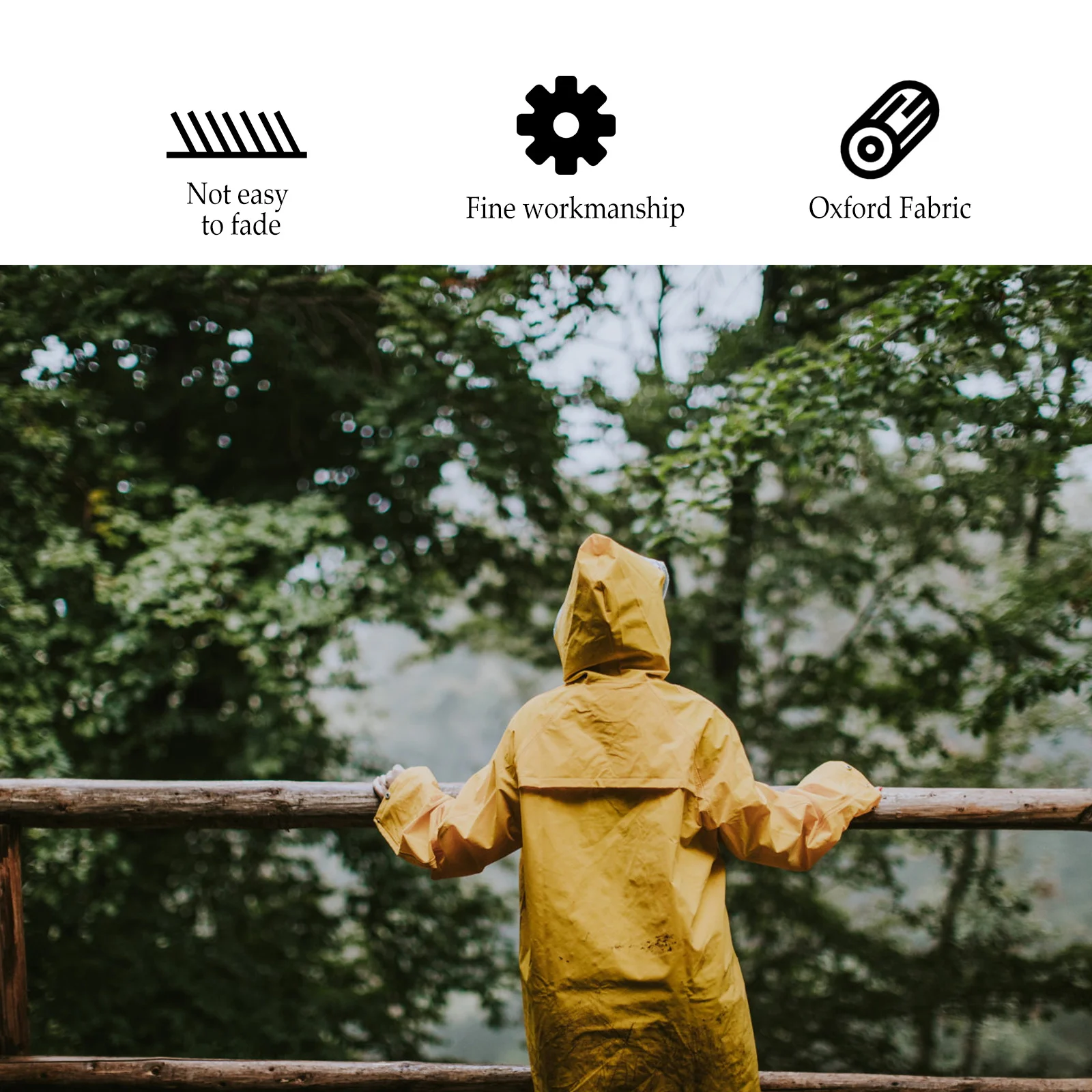 

Bicycle Raincoat For Men Women Unisex Lightweight Waterproof Outdoor Poncho With Reinforced Snap Drawstring Hood Windproof