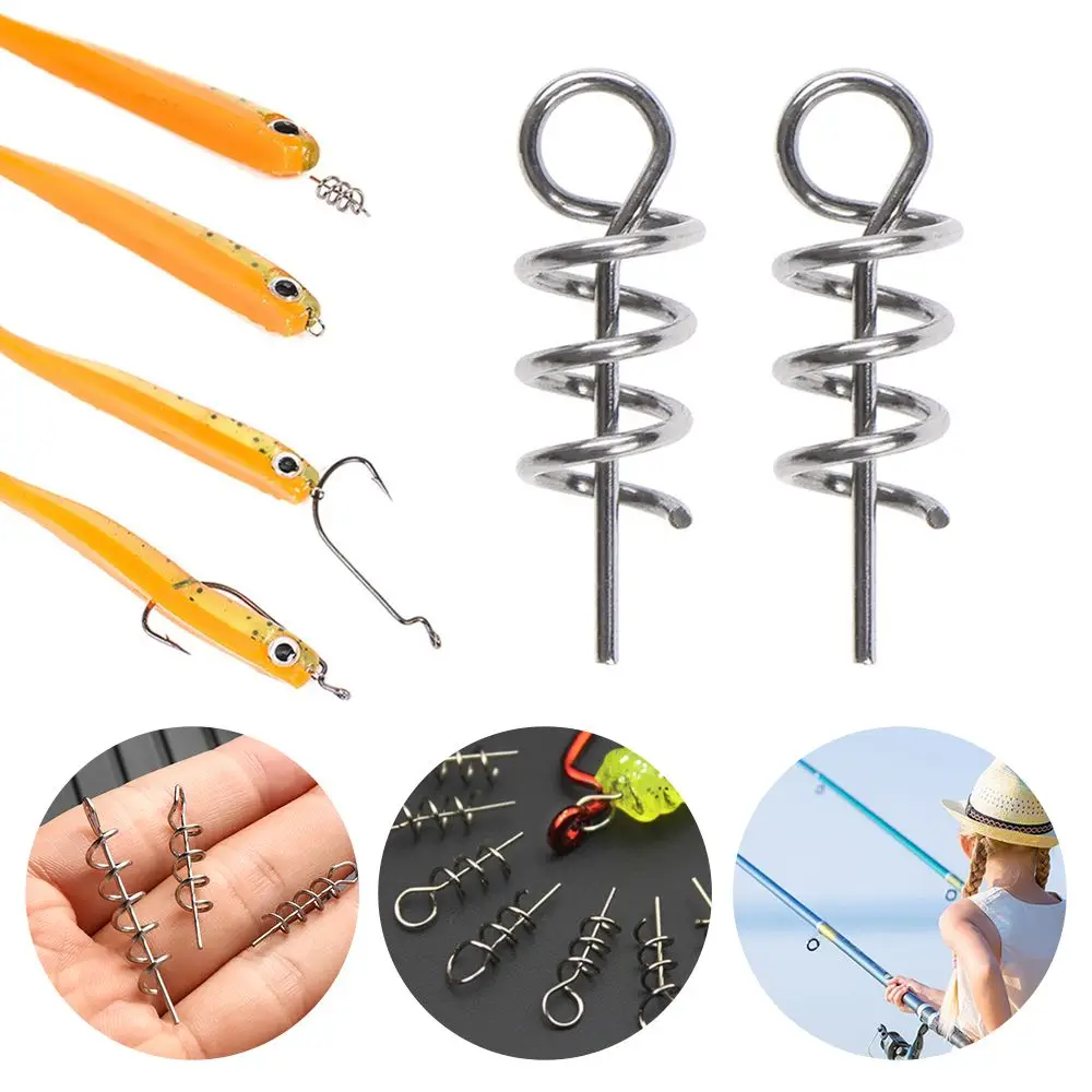 100pcs Soft Lure Baits Flat Head Lock Needle Spot Road Sub Spring Lock Needle Micro Object Lock Needle Fishing Gear Supplies