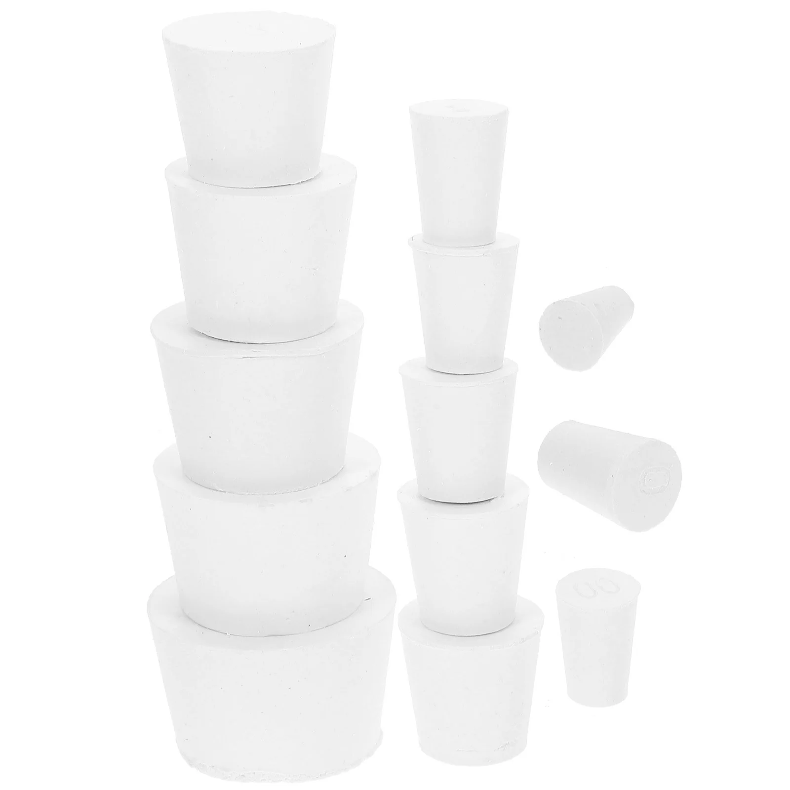 

22 Pcs Rubber Stopper Stoppers Solid Bungs Flask Tube Test Tubes Taper Plug