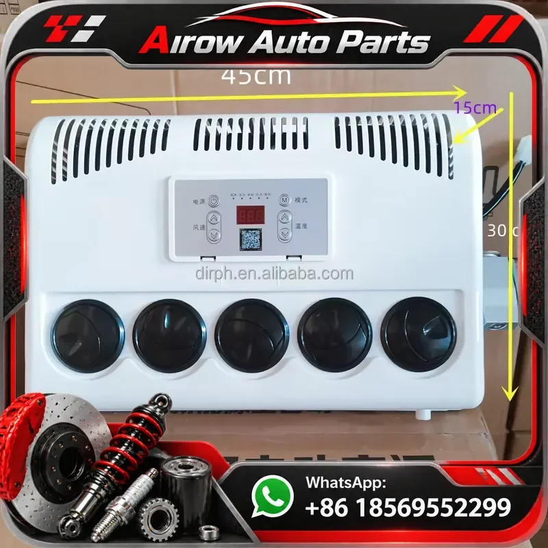 For Van Tractor 24V 12V Electric Parking Air Conditioner 7500-8500 BTU Scroll Compressor DC AC Cooler For Cabin Truck view 3