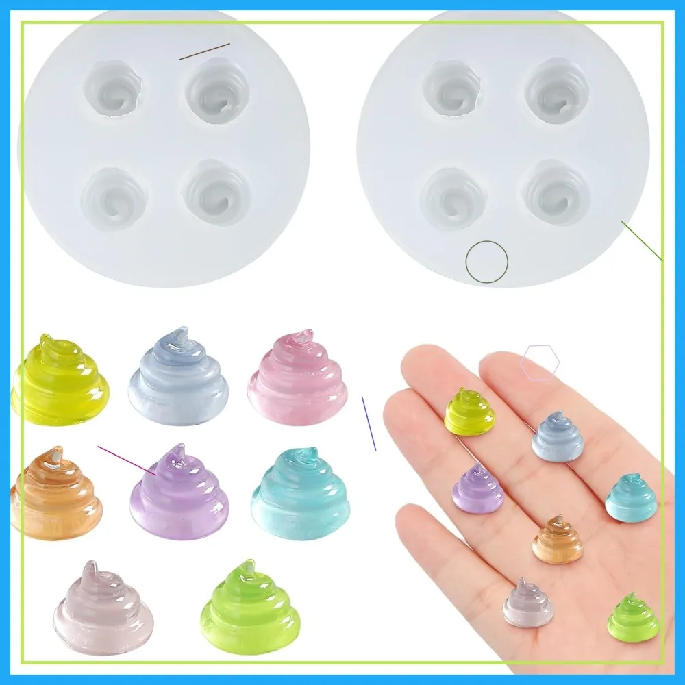 

2Pcs Tiny Poop Shape Resin Molds for DIY Miniature Dollhouse Fairy Garden Crafts