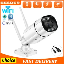 WiFi IP Camera Waterproof Onvif Wireless Bullet Security Camera H.265 Human Detect Night Vision Outdoor CCTV Surveillance Xmeye