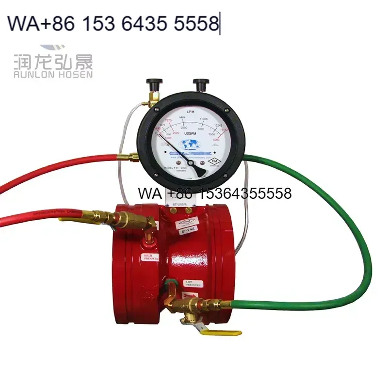 Wmwmnu for Fire Fighting Cast Iron GVI Origin Grooved Flow Meter FM Fire Sprinkler System Fire Pump Test Meter 4 Inch 6 Inch