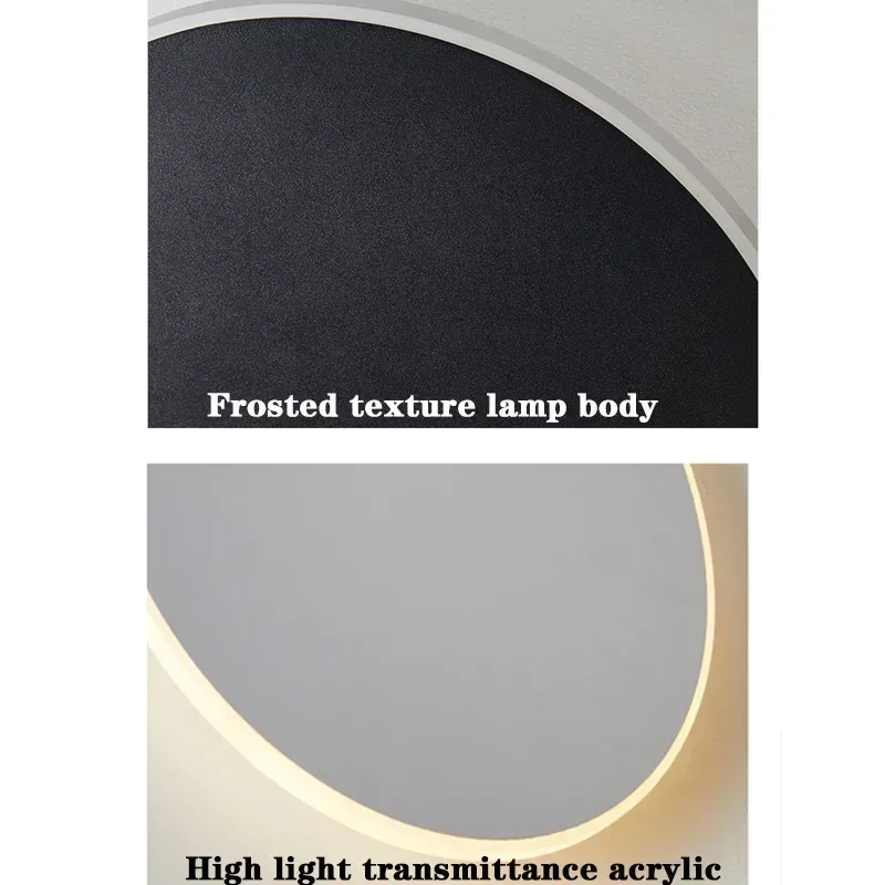 Moderne nordische runde Wand leuchte Veranda Lampe Eingang Korridor Gang Wand LED Beleuchtung Sensor Licht Schlafzimmer Wand leuchte