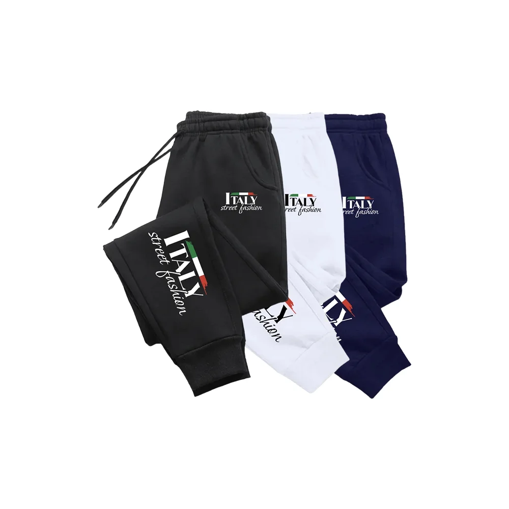 

Autumn Winter Mens Sweatpants Italy Unique Printing Daily Casual Outdoors Running Trousers Sports Jogging Pants Street Men Pants