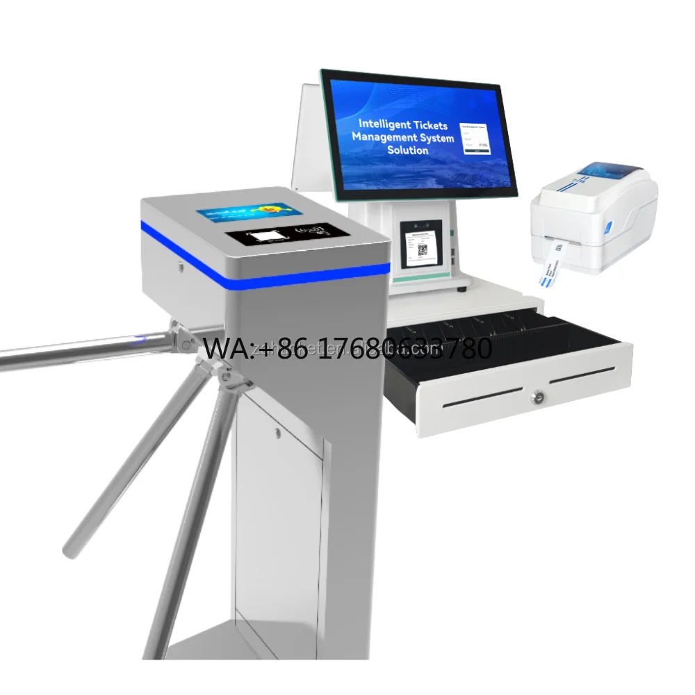 

Entrance Ticket Dispenser Machine for Theme Park Equipment Standalone Access Security Gate