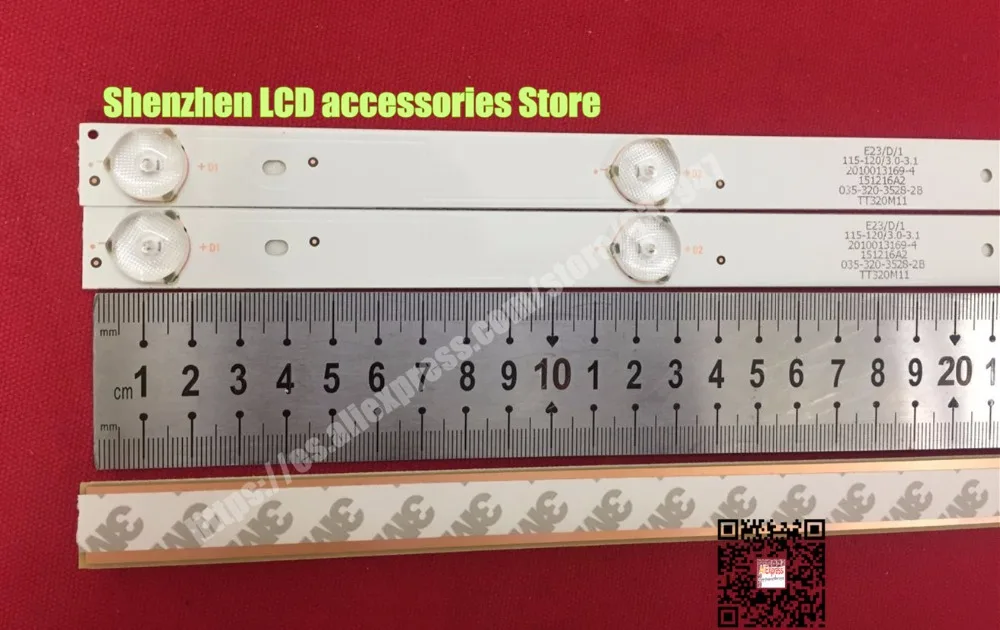 สำหรับทีวีจอแอลซีดี Backlit เลนส์หลอดไฟ LED ยาวสายรุ้ง HAIER 32นิ้ว6LED 590มม.3V 100% ใหม่ทีวีจอแอลซีดี backlight บาร์