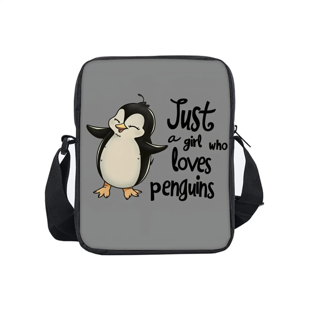 

Односторонняя сумка-мессенджер с принтом пингвина для мальчиков и девочек, детские лучшие подарки, повседневная сумка через плечо с 3D мультяшным принтом
