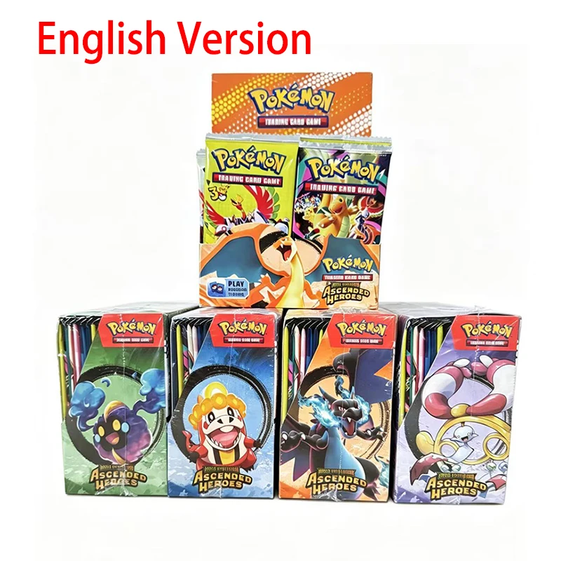 Boîte de 360 cartes Pokémon MEGA EVOLUTION Ascended Heroes TCG, extension de collection, 36 paquets, version anglaise