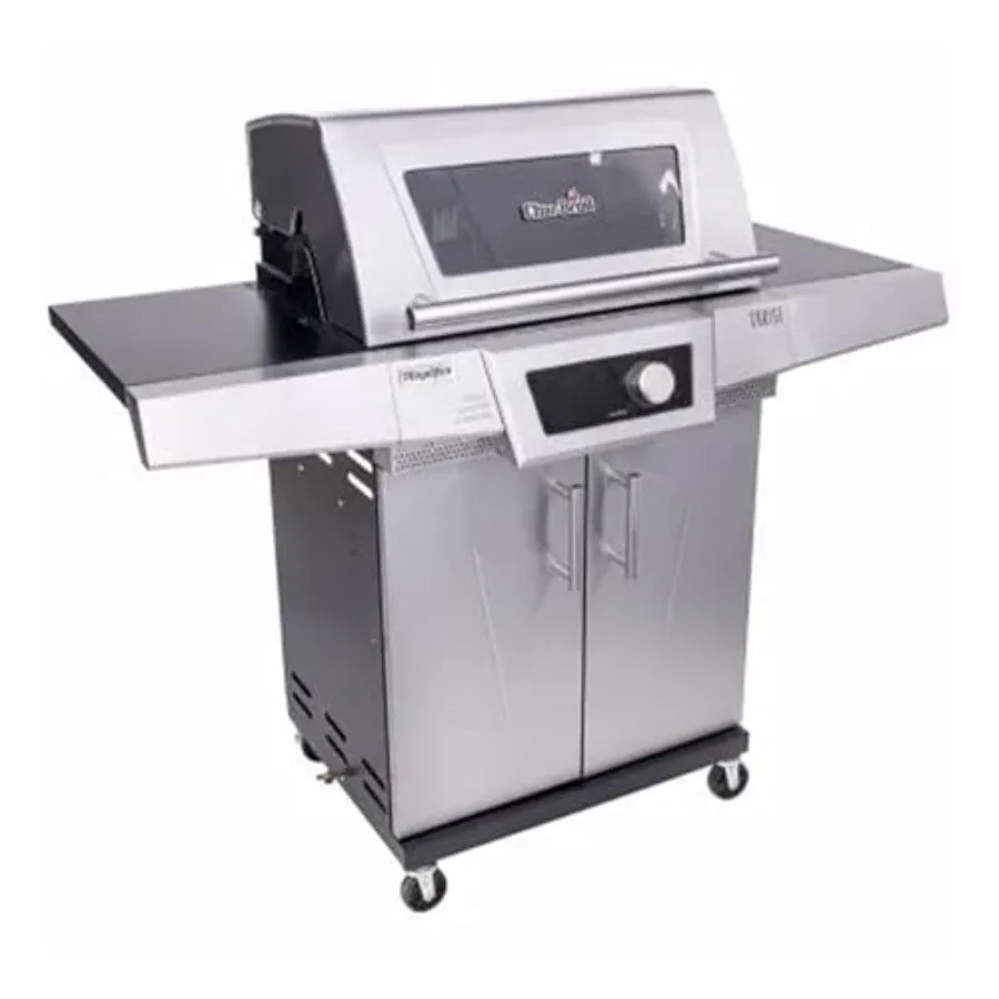 

Газовый гриль Char-Broil Cruise Control Amplifire с 3 конфорками, ручкой управления и тумбой, из нержавеющей стали, для кухонь и профессионального использования