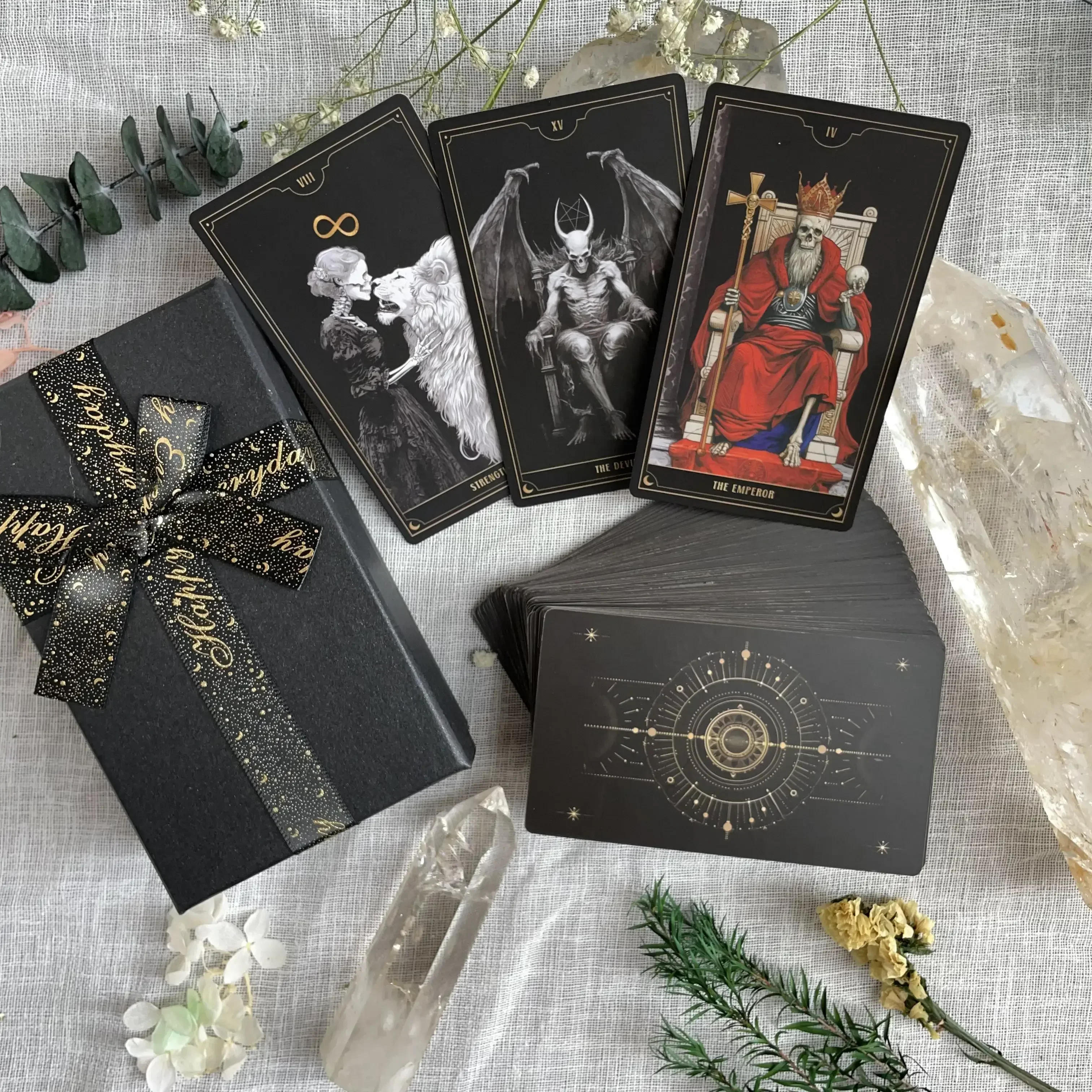 Original Starry Sky Witt Astrologer Rider High Quality Skull Tarot 78 Cards Decks Divination Oracle Spanish Russian Collectible