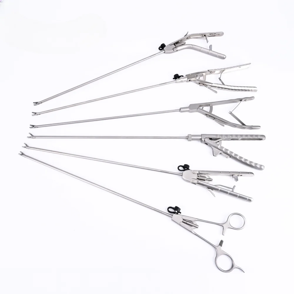 Laparoscopic simulation practice  tool needle holder with various handles, training  instrument