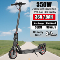 E Scooters i9 350W Motor 36V7.5AH Battery Dual Suspension System Scooters Electric 8.5-Inch Honeycomb Tire Fold Electric Scooter