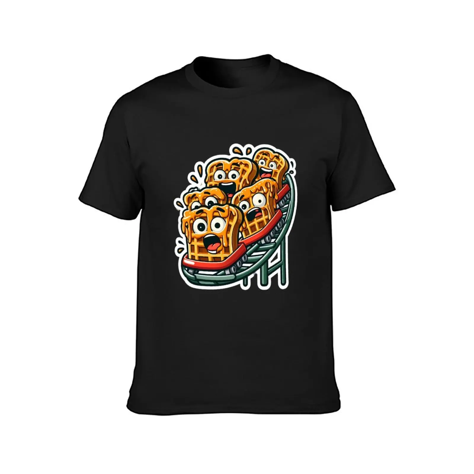 Wafflecoaster: Syrupy Surprises and Crispy Twists! T-Shirt funnys mens graphic t-shirts funny