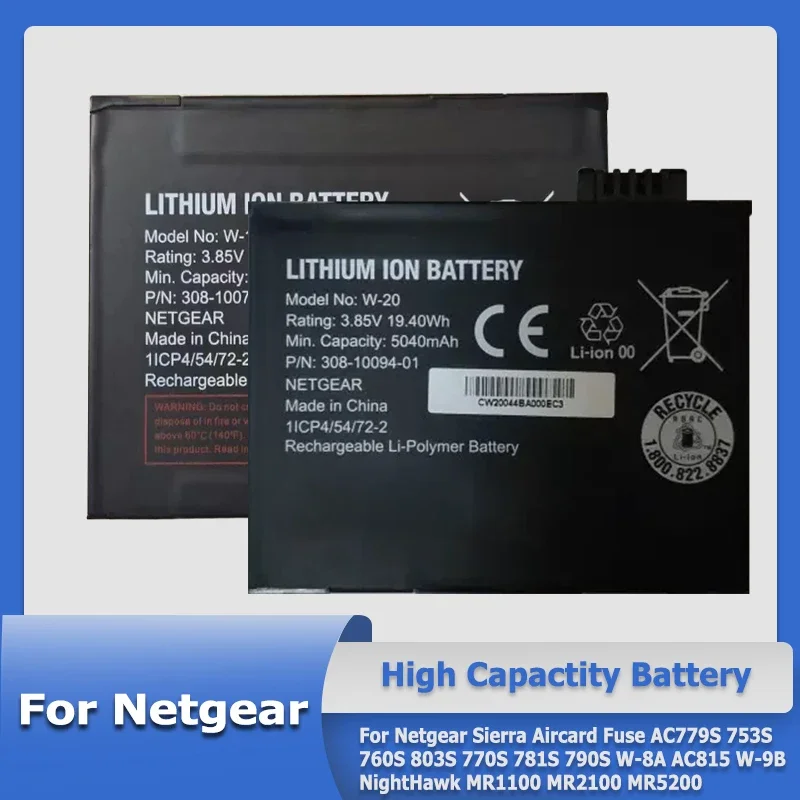 Battery For Netgear Sierra Aircard Fuse AC779S 753S 760S 803S 770S 781S W-9B 790S W-8A AC815 NightHawk MR1100 MR2100 MR5200