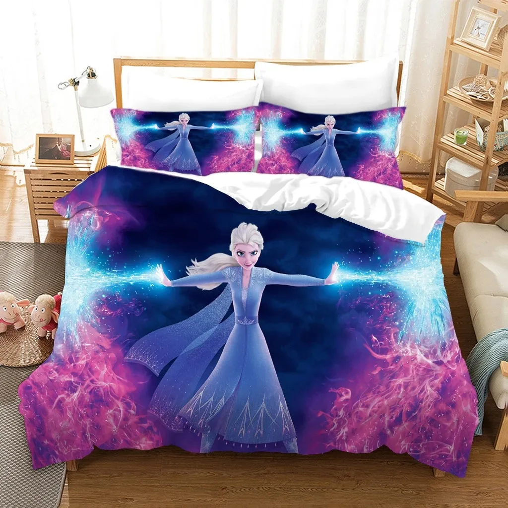 

comforter sets, Disney Elsa duvet cover, pillowcase, frozen bedding set, home bedroom cartoon girl quilt set, 175x220cm