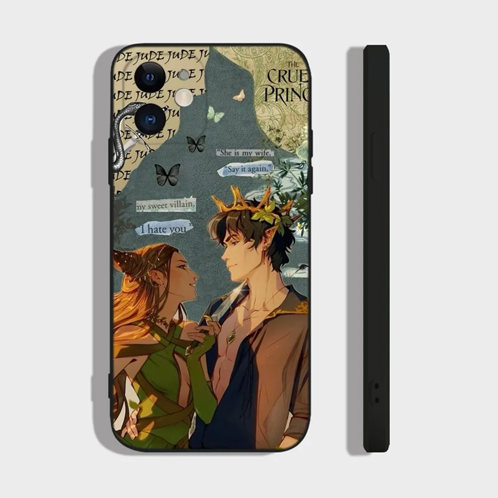 The Cruel Prince Jude Cardan Phone Case For iPhone 14,13,12 Mini 11 Pro XR,X,XS,MAX 6S,7,8 Plus Silicone Cover Soft black