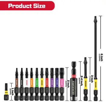 Geinxurn 螺絲起子頭套裝,20號 Torx 衝擊磁性鋼星形批頭,附批頭座和收納整理器 8 最佳銷售 20號星形螺絲 - №5