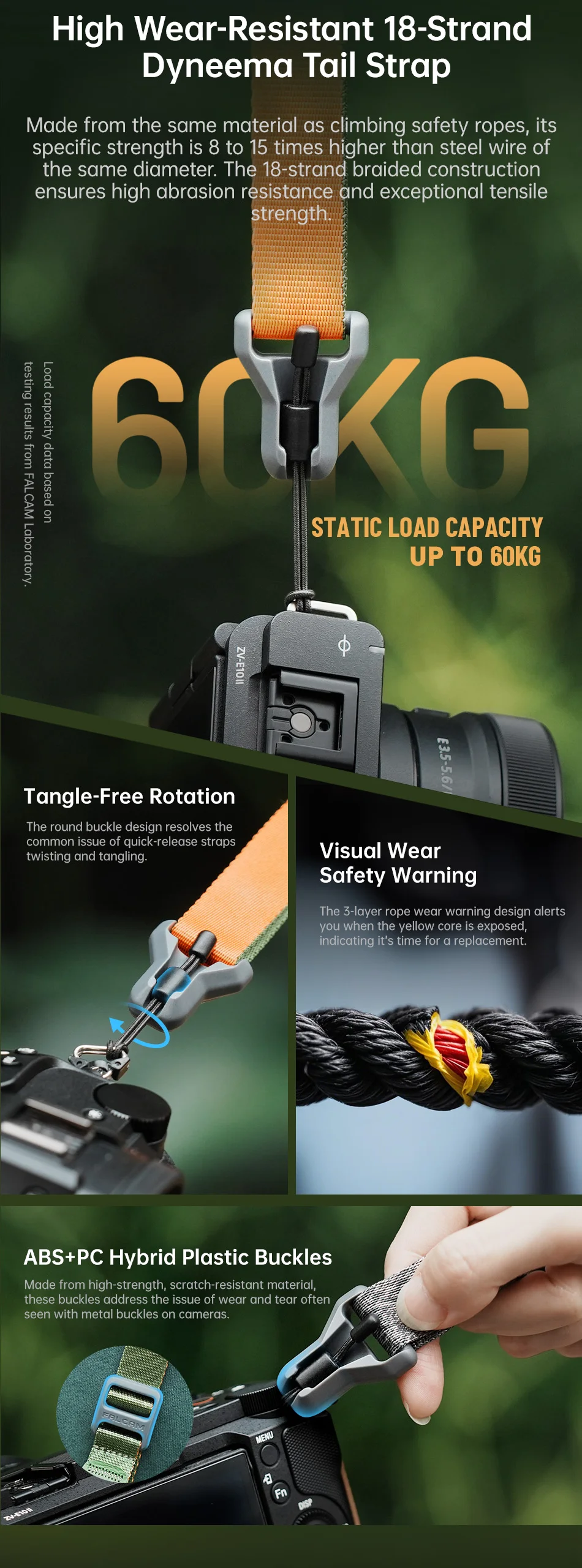 � Ulanzi FALCAM MAGLINK Classic V2 Schneller Schultergurt mit magnetischer Schnalle, Kameragurt für spiegellose DSLR-Kameras auf Einsteiger – Detail 7