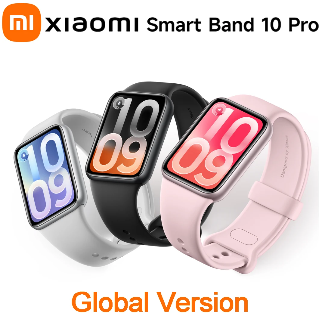Globale Version Xiaomi Smart Band 10 Pro 1,74" AMOLED-Display 150+ Sportmodi GNSS-Positionierung 5ATM Gesundheits- und Schlafüberwachung HRV-Monitoring