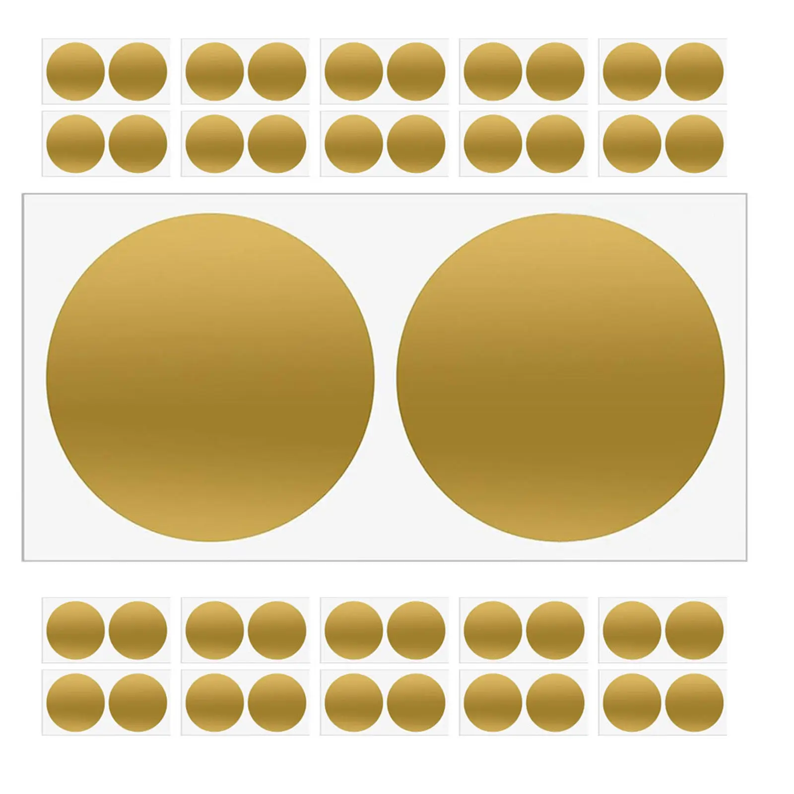 200Pcs Gold Metal Finish Round Scratch Stickers Versatile DIY Supplies for Scratch Off Cards Classroom Reward System Lottery