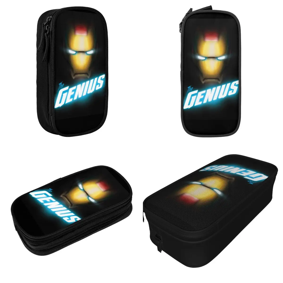 Iron Man Bold Graphic Pencil Cases Lovely Pen Bag for Student Large Storage School Supplies Zipper Pencilcases