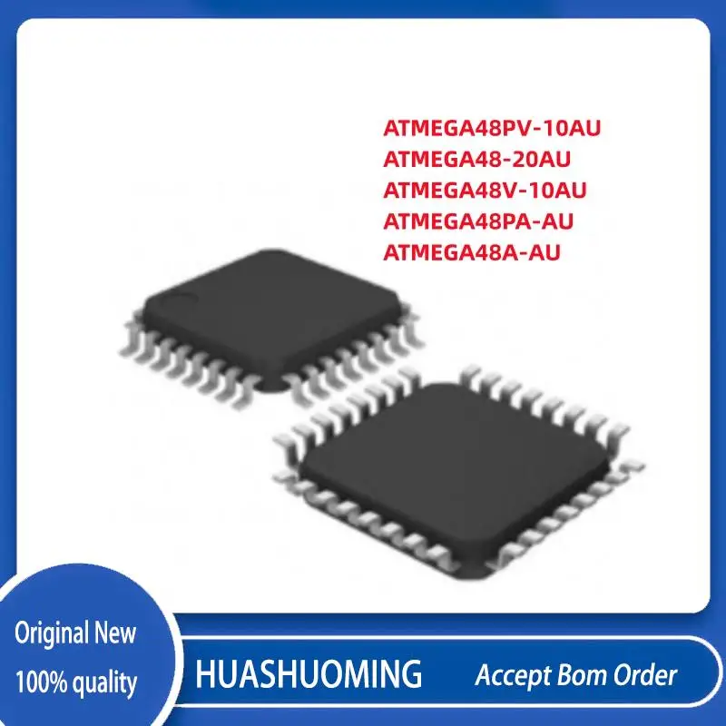 

NEW 5Pcs/Lot ATMEGA48A-AU ATMEGA48PA-AU ATMEGA48V-10AU ATMEGA48-20AU ATMEGA48PV-10AU ATMEGA48 QFP32