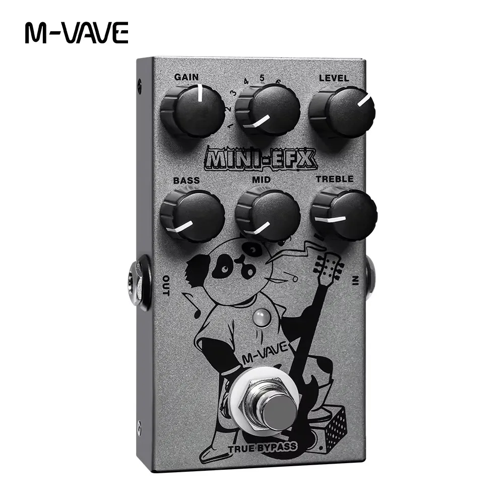 M-vave-Pedal Multi Efeitos, 4 Efeitos Overdrive, 4 Efeitos de Distorção, Boost 3 Band EQ, True Bypass para Guitarra Elétrica, MINI-EFX